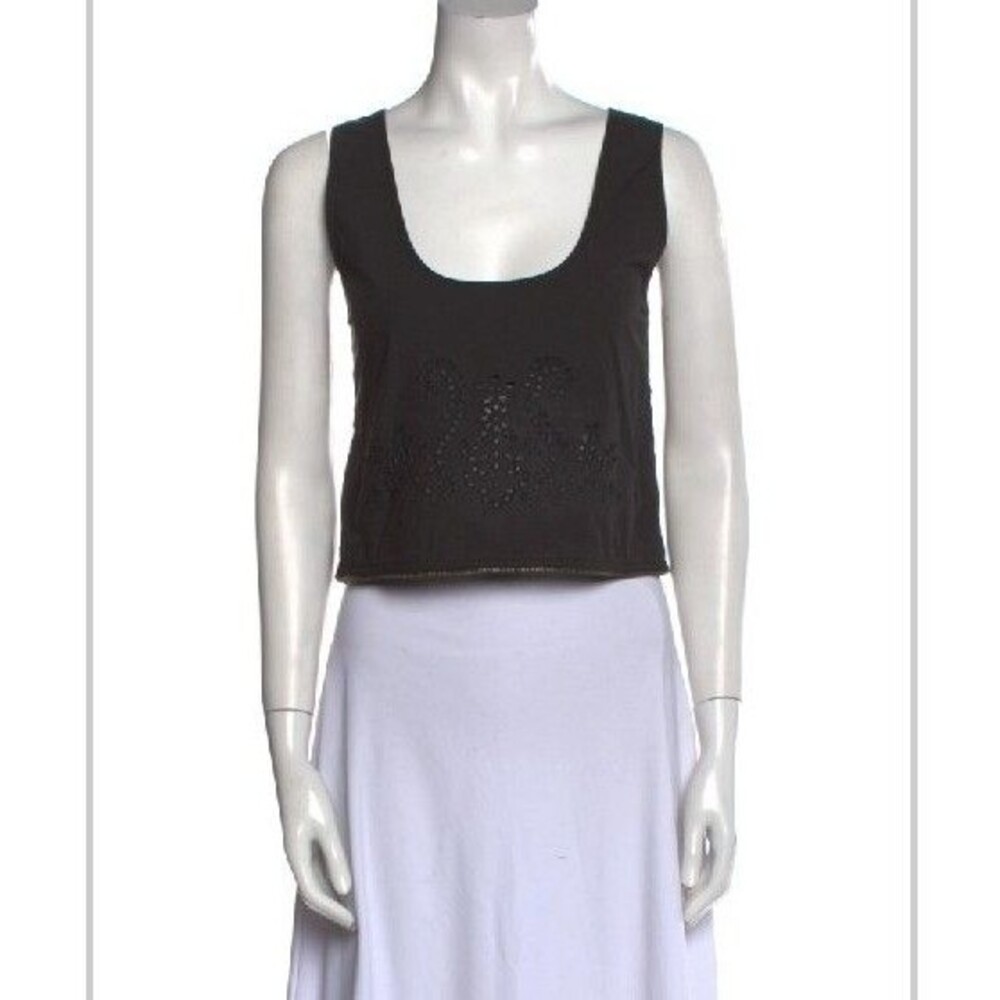 Opening Ceremony MEDIUM Crop Tank Top Featuring Cutout Design Zipper Detail